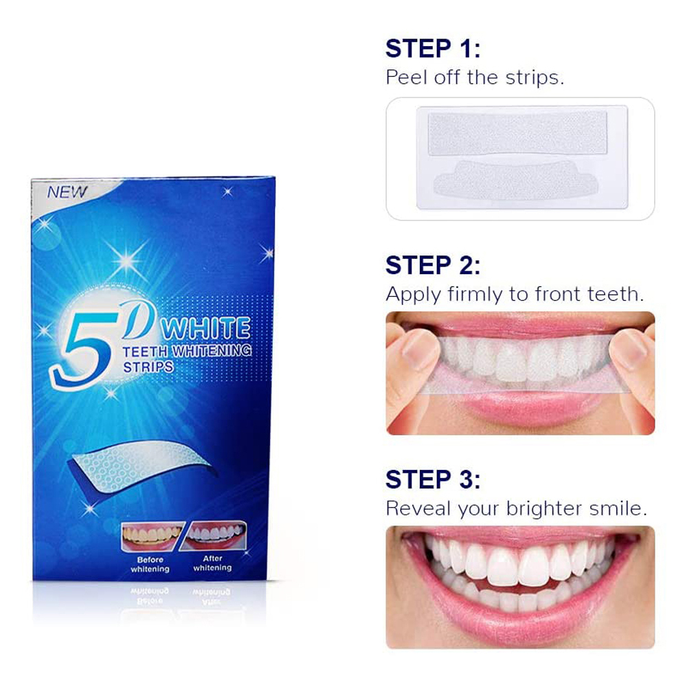 5D White Teeth Whitening Strip - Teeth Whitening Near Me 评论和价格