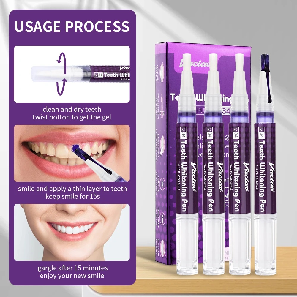 Vaclav V34 Purple Teeth Whiten - Teeth Whitening Pens 评论和价格